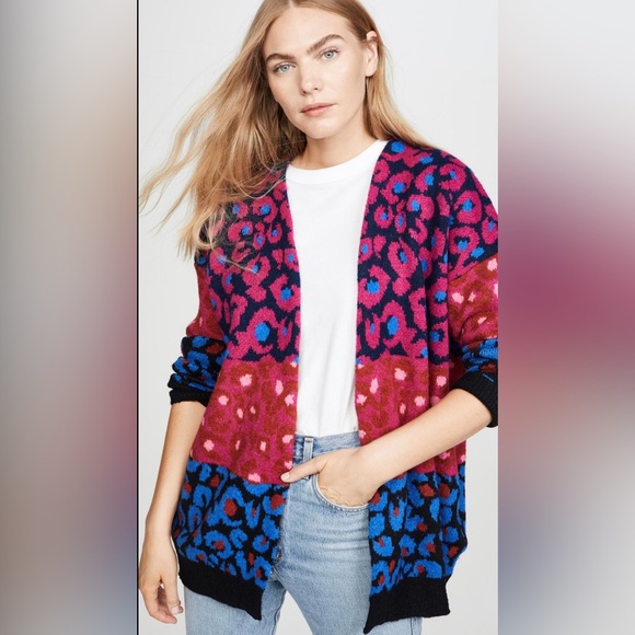 FARM RIO Mixed Leopard Cardigan - XS - Picture 1 of 7